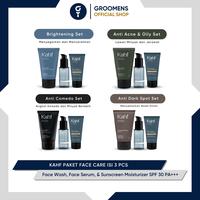 Gambar Kahf Paket Face Care Isi 3 pcs - Face Wash, Serum, & Sunscreen - Dark Spot Set dari Groomen&#39;s undefined 1 Tokopedia