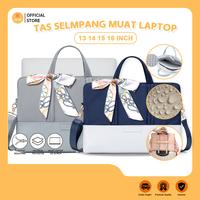 Gambar Tas Selempang Laptop 15 inch Briefcase Wanita Kerja Kuliah Waterproof - Hitam, 13 inch dari lanalini.id undefined 1 Tokopedia