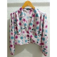 Gambar Blouse airflow motif - atasan wanita motif bunga terbaru - Clay, All Size dari Cahaya Gallery. undefined 5 Tokopedia