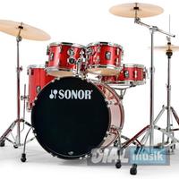 Gambar Sonor AQX Red Moon Sparkle Drum Set + Cymbal 5 PCS - Drum Set Original dari Dial Musik undefined 1 Tokopedia