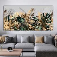 Gambar lukisan tangan daun warna warni hiasan dinding ruang tamu besar - 80x120 dari Fadhil art gallery undefined 1 Tokopedia
