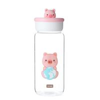 Gambar Botol Minum Kaca-MINISO GIGI Pig Series High Borosilicat Water Bottle dari jastipsripilan undefined 2 Tokopedia