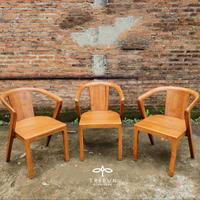 Gambar Kursi Makan Kursi Cafe Mnimalis Kayu Jati - Kursi Zila Natural dari Tribun Furniture undefined 2 Tokopedia