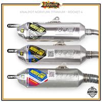 Gambar Knalpot NORIFUMI ROCKET 4 TITANIUM KOMPETISI BORE UP SE KLX 150 BF DT - CRF, STD Stainless dari Deus Store V2 undefined 1 Tokopedia