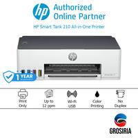 Gambar HP Printer Smart Tank 210 Wi-Fi Direct Bluetooth Colour [3D4L3A] dari AMTEG - HP AUTHORIZED undefined 1 Tokopedia