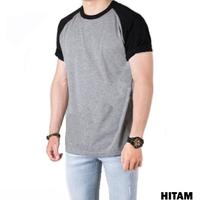 Gambar murah Kaos Raglan Pria Lengan Pendek | Abu-abu Misty M71 belkang - Hitam, XL dari ikaofficialshop undefined 2 Tokopedia