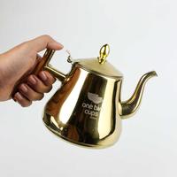 Gambar Teko Teh Dengan Saringan Stainless Steel 1 Liter Gooseneck Kettle - Gold dari Home Depot Jakarta undefined 2 Tokopedia