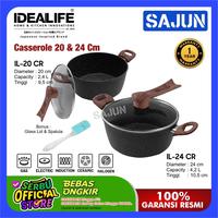 Gambar IDEALIFE Casserole Cookware 20 cm / 24 cm Panci IL-20CR / IL-24CR - 24 cm dari Sajun Electronic Tangerang undefined 1 Tokopedia