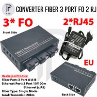 Gambar Fiber Optic Media Converter 3 Port Fiber FO AAB ABB SC 2 Port LAN RJ45 - AAB dari PJD Shop ID undefined 1 Tokopedia