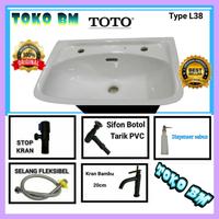 Gambar paket wastafel toto L38+sifon angsa +kaca - paket 1 dari Toko-BM_NEW undefined 3 Tokopedia