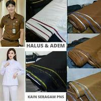 Gambar Kain bahan seragam pemda khaki pdh hitam putih pns guru pria wanita - PEMDA TUA JAKSA, 50CM dari cahayasttr undefined 1 Tokopedia