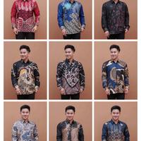 Gambar baju batik kerja pria modern lengan panjang batik luxury seragam prima - melodi merH, XL dari ATASAN BATIK COUPLE undefined 1 Tokopedia