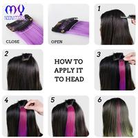 Gambar Hair Extension Clip Colour Highlight Rambut Sambung Palsu Panjang 55cm - MINT dari Mynoona Toona undefined 5 Tokopedia
