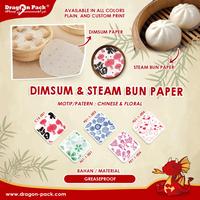 Gambar Dragon Pack Dimsum Paper D. 4,5" / Kertas Dimsum / Kertas Alas Dimsum - 4 inch (10 cm) dari FortuneTBK undefined 4 Tokopedia