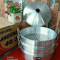 Gambar Maspion Panci Langseng Serbaguna Klakat Steamer Jawa 40cm Almunium Kitchenware Kukusan dari Agen Family Perabot undefined 4 Tokopedia