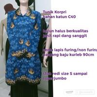Gambar BAJU SERAGAM KORPRI TERBARU WANITA DAN PRIA KATUN C40S KERAH HITAM - 8L, TUNIK dari Evara Batik Sragen undefined 4 Tokopedia