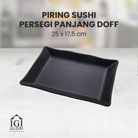 Gambar Melamine - GLORI - PY4210 Piring Sushi Persegi 25cm x 17.5 cm - Sushi Sasimi Pangsit Dimsum Gorengan - Hitam, 1 Lusin (12pcs) dari Glori Melamine undefined 4 Tokopedia