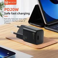 Gambar MIXIO MC-01 USB-C 20W Power Adapter Charger for iPhone & Android - MC-01 BLACK dari MIXIO undefined 4 Tokopedia