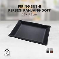 Gambar Melamine - GLORI - PY4210 Piring Sushi Persegi 25cm x 17.5 cm - Sushi Sasimi Pangsit Dimsum Gorengan - Hitam, 1 Lusin (12pcs) dari Glori Melamine undefined 5 Tokopedia