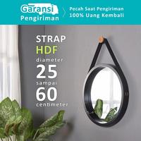 Gambar Cermin Bulat Berkualitas Diameter 25cm-60 cm Tali Strap Frame HDF - Aesthetic, D. 60cm dari grosir indo javanesia undefined 1 Tokopedia