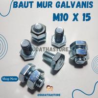 Gambar M10x15 Baut Mur M10 x 15 BMP Galvanis Putih dari Duo Atha Store undefined 1 Tokopedia