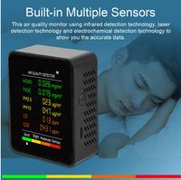 Gambar 6In1 PM2.5 PM10 HCHO TVOC CO CO2 Multifungsional Air Quality Detector dari yuyu store2 undefined 4 Tokopedia