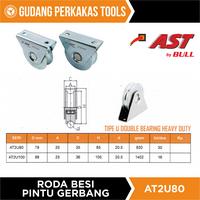 Gambar Roda besi pagar gerbang model U double bearing AST - AT2U100 dari BULL TOOL INDONESIA undefined 3 Tokopedia