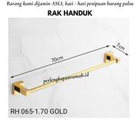 Gambar RAK GANTUNGAN HANDUK BAJU KAMAR MANDI 2 BARIS STAINLESS GOLD EMAS 70CM - 2BARIS 065270G dari PerlengkapanRumah.ind undefined 4 Tokopedia