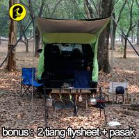 Gambar Tenda mobil camper van mobile camp + tiang almunium - Biru-Hitam, L dari agen outdoor undefined 5 Tokopedia