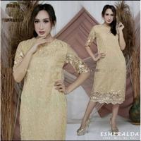 Gambar Dress Esmeralda Tille/Dress Pesta Rosegold/Dress Natal/Fashion Wanita - GOLD, M dari TANAH ABANG COLECTION undefined 3 Tokopedia