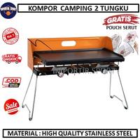 Gambar dhaulagiri Camping Stove Twin Burner - kompor camping 2 tungku outdoor dari Gudang Berkah Jaya_NEW undefined 1 Tokopedia