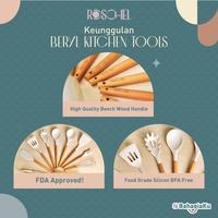 Gambar ROSCHEL Peralatan Masak Spatula Sodet Brush Sillicone TAHAN PANAS - Pink, Spatula dari amac electronic store undefined 3 Tokopedia