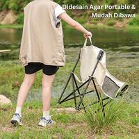 Gambar ES Kursi Lipat Mancing Dengan Senderan Kursi Pantai Portable dari ES Indonesia undefined 3 Tokopedia