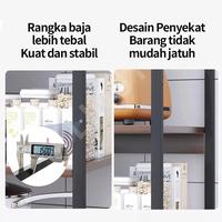 Gambar Lemari Dapur Sayur Rak Piring Meja Kitchenset Microwave Tingkat Susun - 3 Layer Sakura dari Anugerah Living undefined 5 Tokopedia