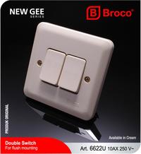 Gambar Saklar double switch/ganda IB tanam Broco warna putih dari tk ABADI LISTRIK undefined 1 Tokopedia