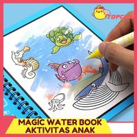 Gambar Magic Water Book Buku Gambar Anak - Mainan Mewarnai Spidol Air - happybirthday dari topcerterus undefined 5 Tokopedia