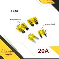 Gambar sekring sekering 20A Tancap Motor Fuse besar kecil mobil / motor - 20A kecil dari inverter power undefined 1 Tokopedia