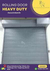 Gambar Rolling door pergudangan pintu heavy duty bahan besi dari Rollingdoor Nusantara undefined 4 Tokopedia