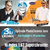 Gambar PAKET KACAMATA DAN LENSA BLUCROMIC INDEX 1.67 SUPERCROMIC DOMAS LEBIH TIPIS BLURAY PHOTOCROMIC SATIN dari Buana Optik_NEW undefined 3 Tokopedia