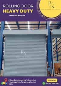 Gambar Rolling door pergudangan pintu heavy duty bahan besi dari Rollingdoor Nusantara undefined 3 Tokopedia
