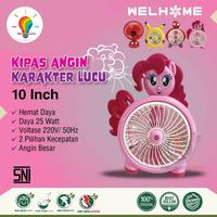Gambar WELHOME Kipas Angin Karakter Litter Pony Murah 10 Inchi 25 Watt 2 Kecepatan Hembusan Angin Besar Praktis untuk Kamar & Ruang Tamu - KIPAS WELHOME KUDAPONNY dari Maju Elektric undefined 1 Tokopedia