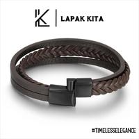 Gambar Gelang Kulit Pria Wanita / Gelang Pria Wanita Hitam Cokelat - Cokelat dari LapakKita Jewelry undefined 3 Tokopedia