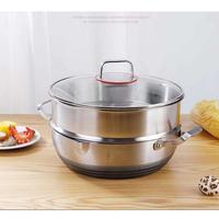 Gambar Wajan Masak Stainless Steel 316 2 Layer / Kuali Anti Gores / Panci Sup - 28cm dari Official Garden JKT undefined 2 Tokopedia