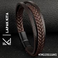 Gambar Gelang Kulit Pria Wanita / Gelang Pria Wanita Hitam Cokelat - Cokelat dari LapakKita Jewelry undefined 2 Tokopedia