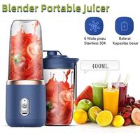 Gambar Blender Mini Portable Juice 6 Mata Pisau Port Charger USB Electric - Merah Muda dari Rexuss168 undefined 1 Tokopedia