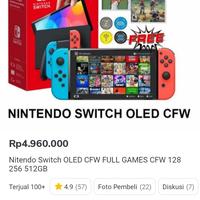 Gambar Nitendo Switch OLED Full Games Terbaru Full Games - Neon blue, 128GB dari Turtle Games & Toy Shop undefined 1 Tokopedia