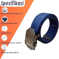 Gambar Ikat Pinggang Canvas Tactical Polos Model Jepit Sabuk Gesper Pria Kece - Hitam dari EOkshop undefined 2 Tokopedia