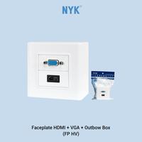 Gambar Face Plate VGA HDMI + Outbow Box dari Mantap Baru undefined 2 Tokopedia
