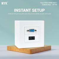 Gambar Face Plate VGA HDMI + Outbow Box dari Mantap Baru undefined 1 Tokopedia