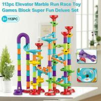 Gambar Marble Run Building Blocks 113 Pcs / DIY Set Mainan Konstruksi 3D Maze dari Future Baby &amp; Kids undefined 1 Tokopedia